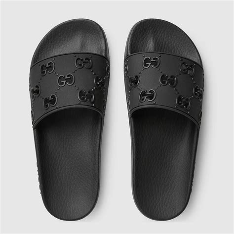 gucci rubber slides|gucci clogs rubber women's.